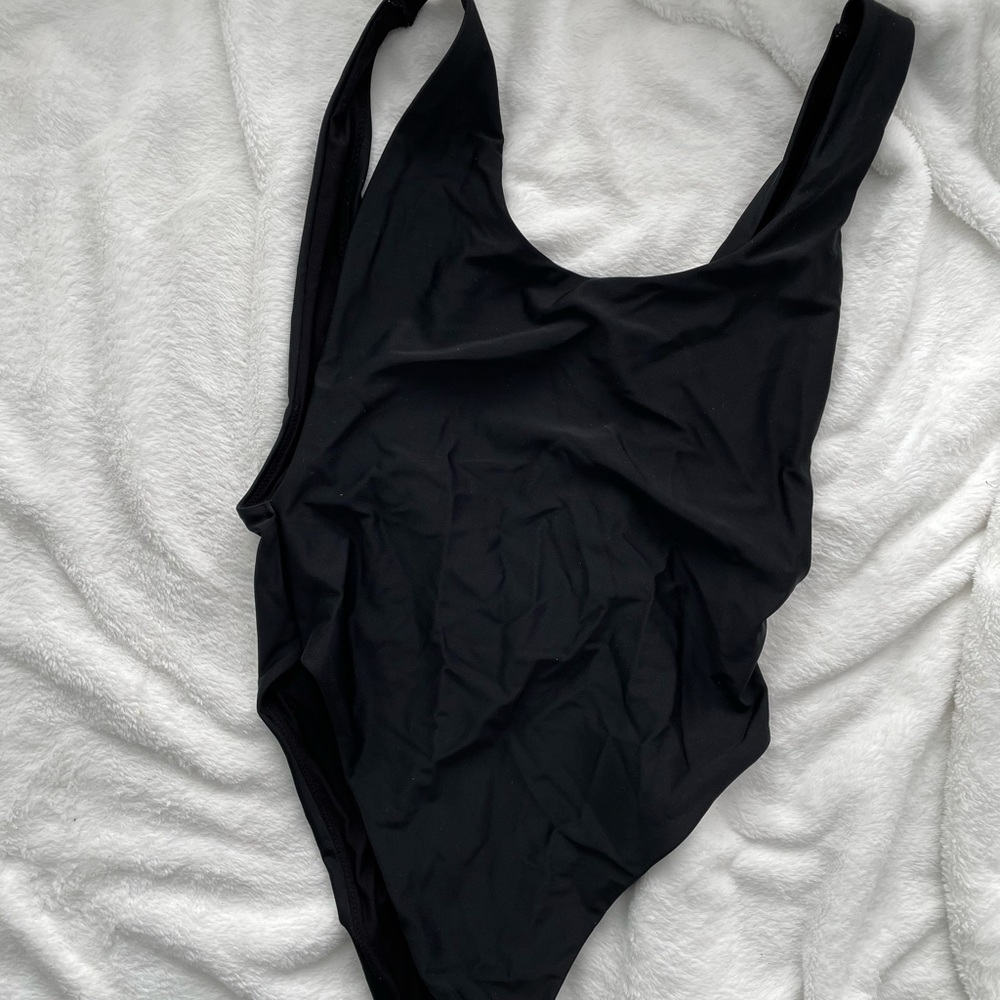 aerie high leg low back one piece swimsuit